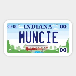 Muncie Indiana License Plate Sticker